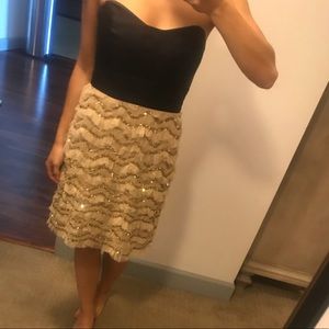 Strapless Sequined Milly Cocktail Dress